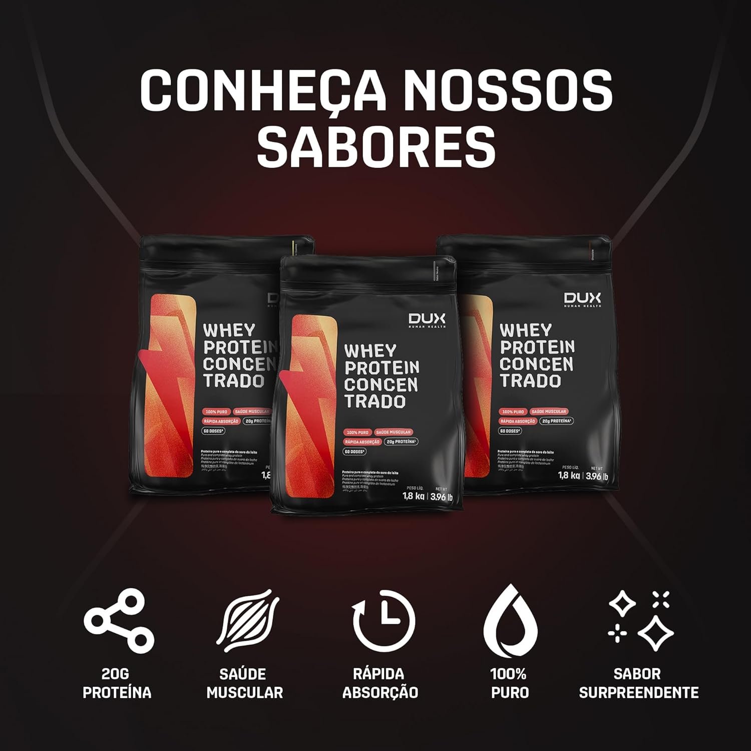 Whey Protein Concentrado Cookies Refil 1.8kg – Contribui Para o Ganho Muscular Hipertrofia – Dux Human Health - Imagem 5