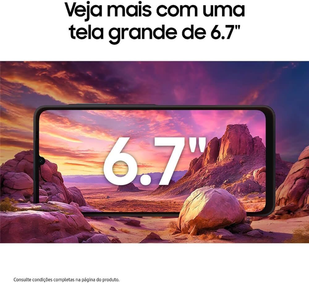 Celular Samsung Galaxy A06, 128GB, 4GB RAM, Tela 6.7", Câm. Traseira 50+2MP, Frontal 8MP (Azul Escuro) - Imagem 5