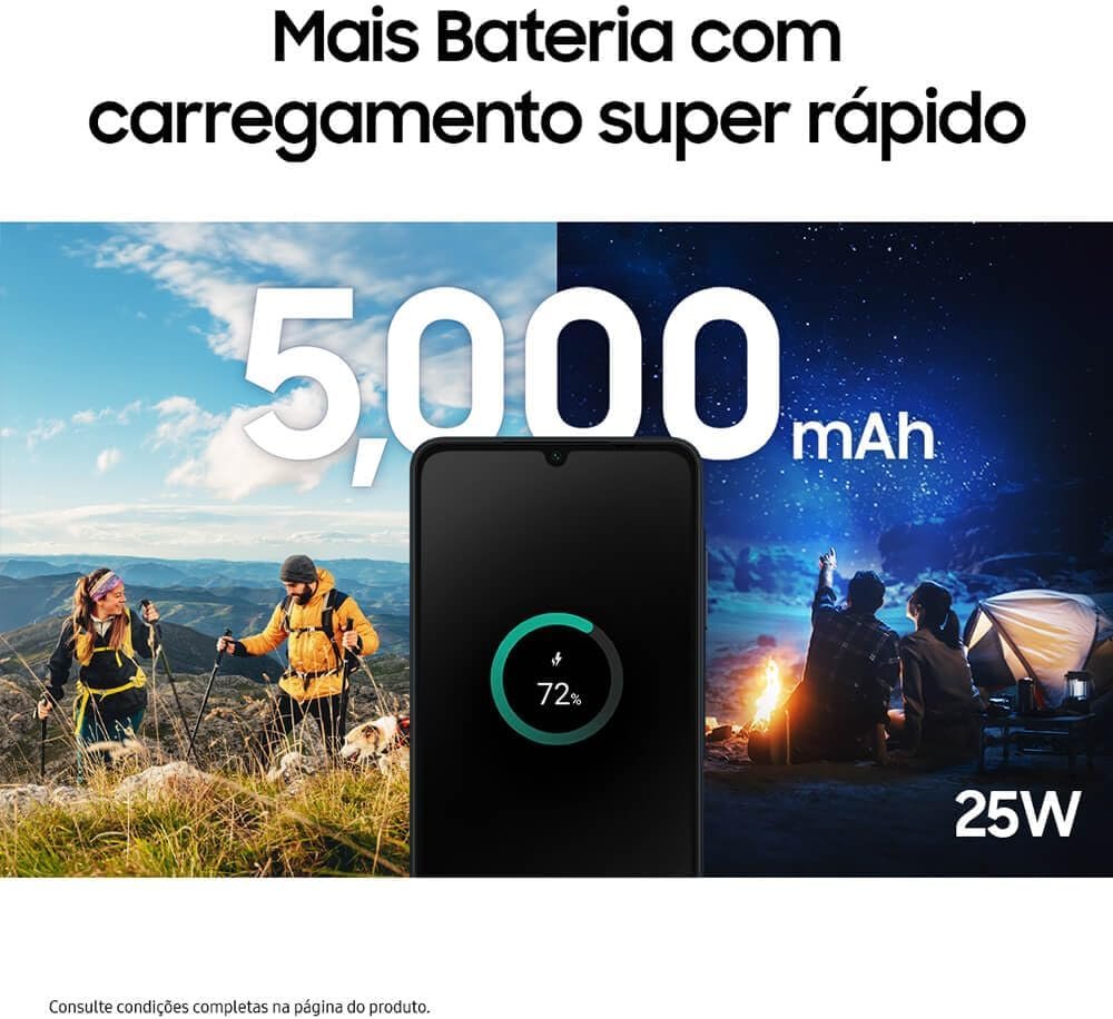 Celular Samsung Galaxy A06, 128GB, 4GB RAM, Tela 6.7", Câm. Traseira 50+2MP, Frontal 8MP (Azul Escuro) - Imagem 7