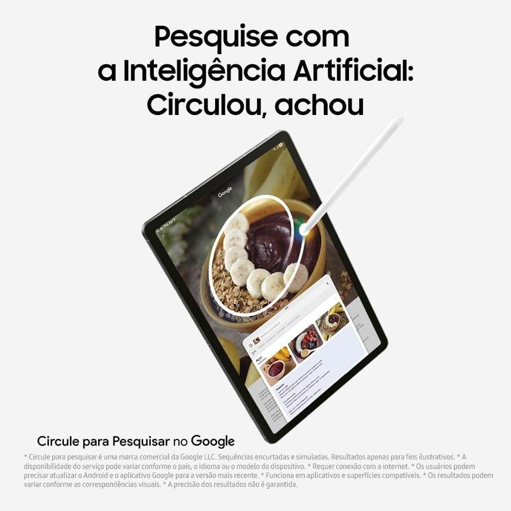 Tablet Samsung Galaxy Tab S10 FE, Prata, 128GB, 8GB RAM, Tela Imersiva de 10.9" 90Hz, Camera Traseira de 13MP, Câmera Frontal de 12MP Ultra Wide, Wifi 6, IP68, Android 15 - Imagem 7