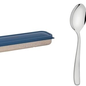Conjunto Talher Aco Inox Com Estojo Tampa Azul Tramontina