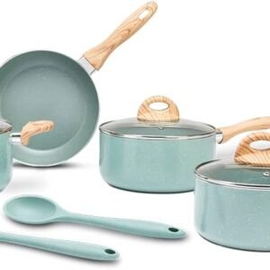 Brinox – Jogo de Panelas 6 Peças com Fundo de Indução Ceramic Life Botanika – Verde