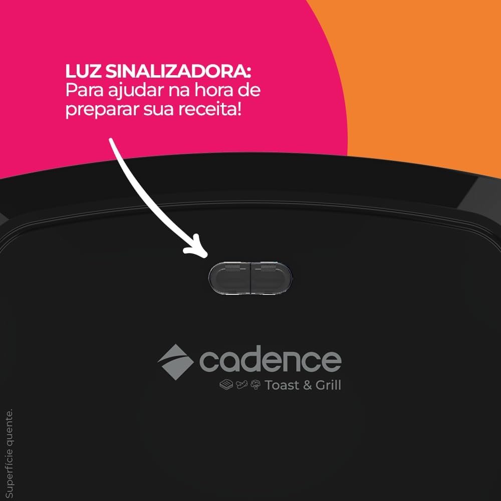 Sanduicheira Elétrica Cadence Toast & Grill, Preta, 750W, 110V, SAN260 - Imagem 6
