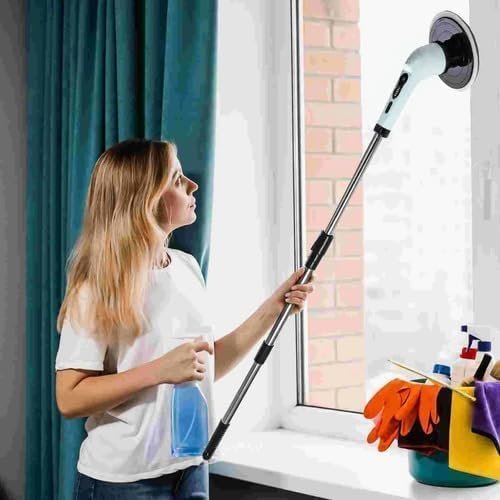Esfregão Elétrico Premium 9 em 1 Sem Fio – Mop Giratório 360° Recarregável para Limpeza Pesada em Janelas, Banheiro e Cozinha - Imagem 5