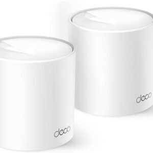 [Novo] TP-Link Deco X10 (2-pack) | Sistema Wi-Fi Mesh 6 AX1500 para toda a casa – Cobertura de até 360 m², 3 portas Gigabit por unidade, canal de banda de 80 MHz, ODFMA, 1024 QAM, branco