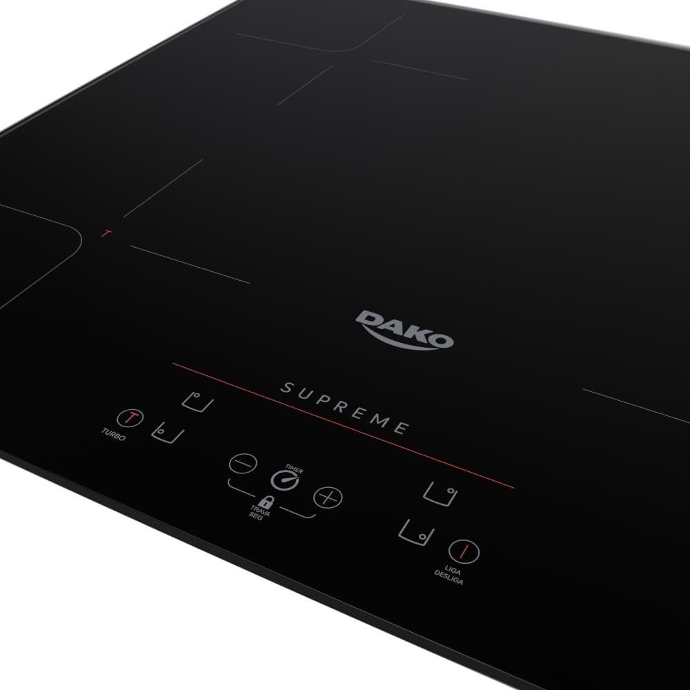 Cooktop de Indução 4 Bocas Preto com Trava de Segurança Dako Supreme 220v - Imagem 3
