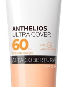 La Roche-Posay, Ultra Cover, Protetor Solar com Cor e Performance de Maquiagem, 12h de cobertura de base em uma única camada, Textura Fluida, Oil free, Toque Seco, FPS60, 30g