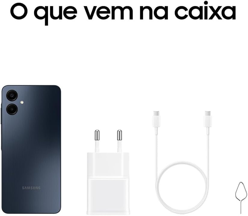 Celular Samsung Galaxy A06, 128GB, 4GB RAM, Tela 6.7", Câm. Traseira 50+2MP, Frontal 8MP (Azul Escuro) - Imagem 4