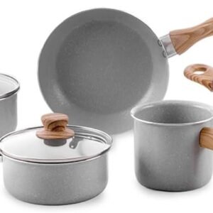 Brinox – Jogo de Panelas 5 Peças Ceramic Life Easy – Cinza