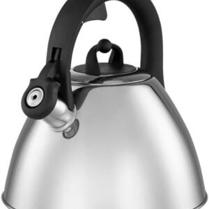 Brinox – Chaleira de Inox com Apito Brinox 3L Jasmin com Indução – Metalizada