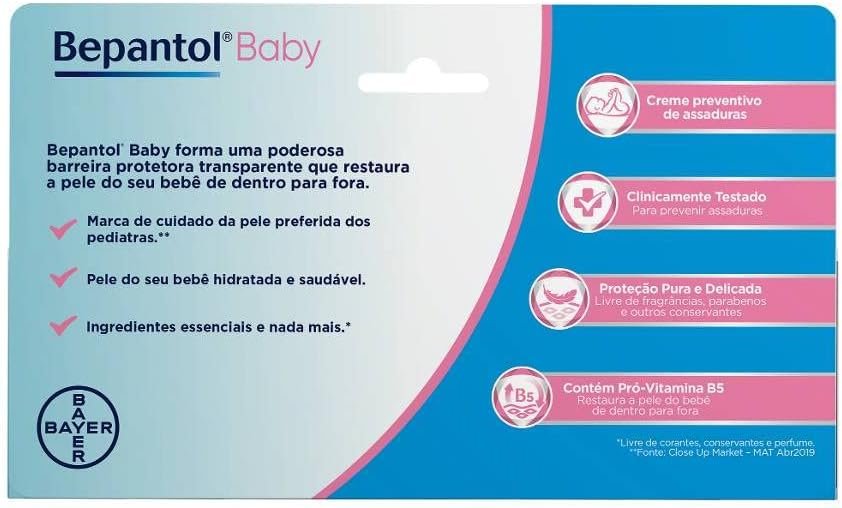 Kit com 3 Cremes Pomada de Assadura 120gr Cada - Bepantol - Imagem 5