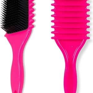 Escova Cabelo Fitagem Finalizadora Onda Profissional – Modelar e Definir Cachos Raquete Wave Mechas Premium CORES SORTIDAS