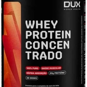 Whey Protein Concentrado Chocolate Pote 900g – Contribui para o Ganho Muscular Hipertrofia – Dux Human Health
