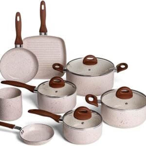 Brinox – Jogo de Panelas 8 Peças Ceramic Life Smart Plus – Vanilla