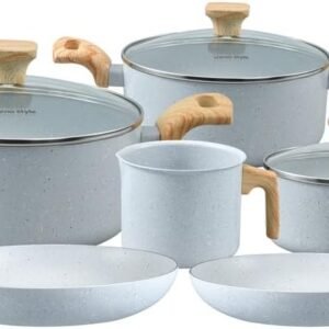 Mimo Style, Conjunto de Panelas Antiaderente com Tampa e Cabo Soft touch Pratic Cook 6 Peças – Grafite Mimo Style, Conjunto de Panelas Antiaderente com Tampa e Cabo Soft touch Pratic Cook 6 Peças – Grafite