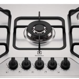 Electrolux Cooktop 5 Bocas a Gás Electrolux Inox Experience Multi Chama e Grade Ferro Fundido (KE5XC) Bivolt