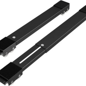 Base Suporte com Rodinhas Ajustável para Geladeira, Fogão e Máquina de Lavar Suporte Elevado Até 200 kg (Preto)