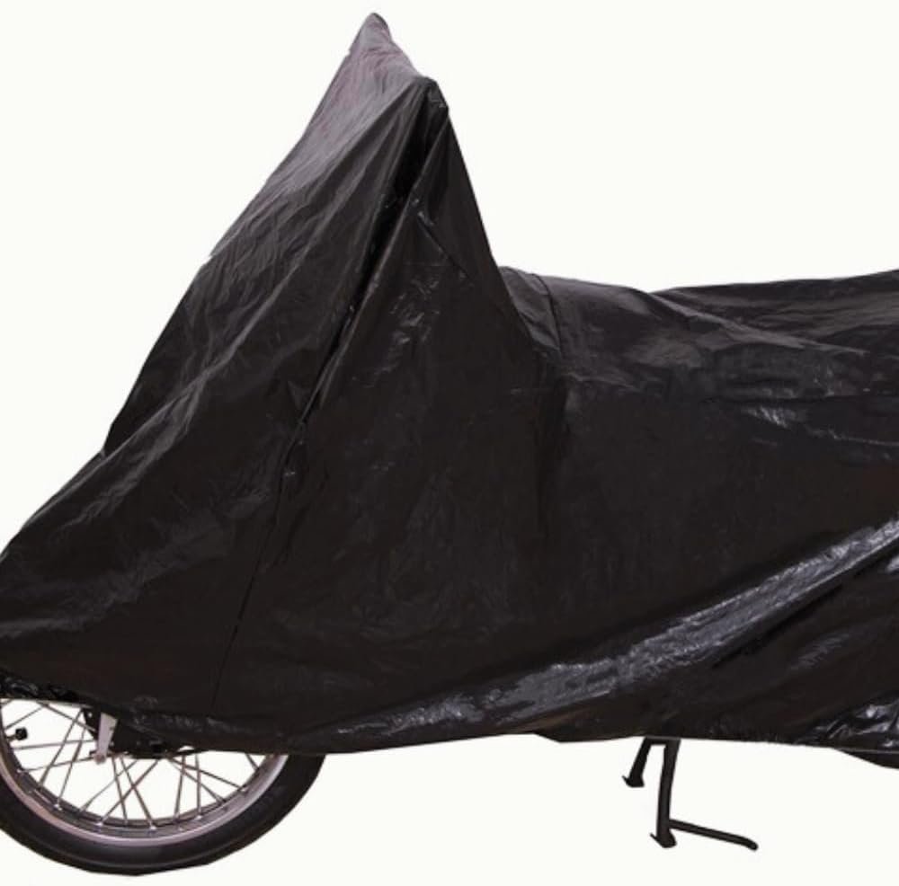 Capa de Cobrir Moto Impermeável Protetora Universal para Motocicleta, Preta, PVC Proteção UV Capa de Chuva e Sol Fácil Colocação - Imagem 2