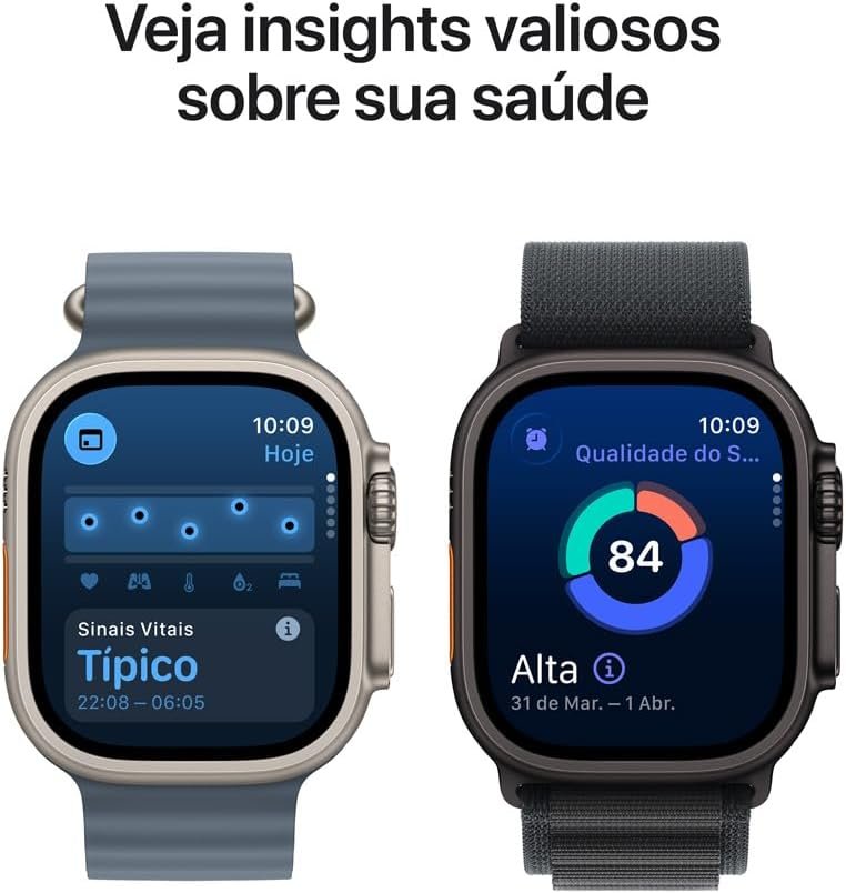 Apple Watch Ultra 3 GPS + Cellular, Caixa em titânio preto de 49 mm com Loop Alpine preta ‑ M - Imagem 5