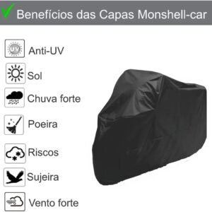 Capa de Cobrir Moto Ideal Para Motos Big Trail com Baú Impermeável Térmica Totalmente Forrada na parte Interna, de Couro Anti Risco, Chuva, Sol, Unha de Gato e Poeira Pode Usar com Moto Quente