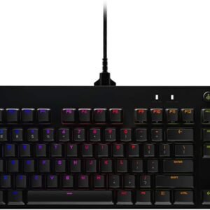 Teclado Mecânico Gamer Logitech G PRO com Layout US, RGB LIGHTSYNC, Design TKL, Cabo Destacável e Switch Exclusivo GX Blue Clicky Teclado Mecânico Gamer Logitech G PRO com Layout US, RGB LIGHTSYNC, Design TKL, Cabo Destacável e Switch Exclusivo GX Blue Clicky