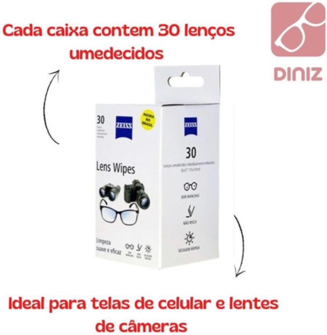 Zeiss Lens Wipes - Lenços para limpeza de lentes e telas digitais (30) - Imagem 3
