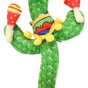 Cacto Dançante Falante Música Repete A Fala C/ Luzes + Roupa