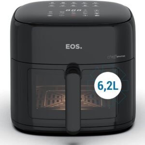 Fritadeira Sem Óleo Air Fryer Eos Chef Gourmet 6.2 Litros Compacta Digital Preto Eaf60p 110v