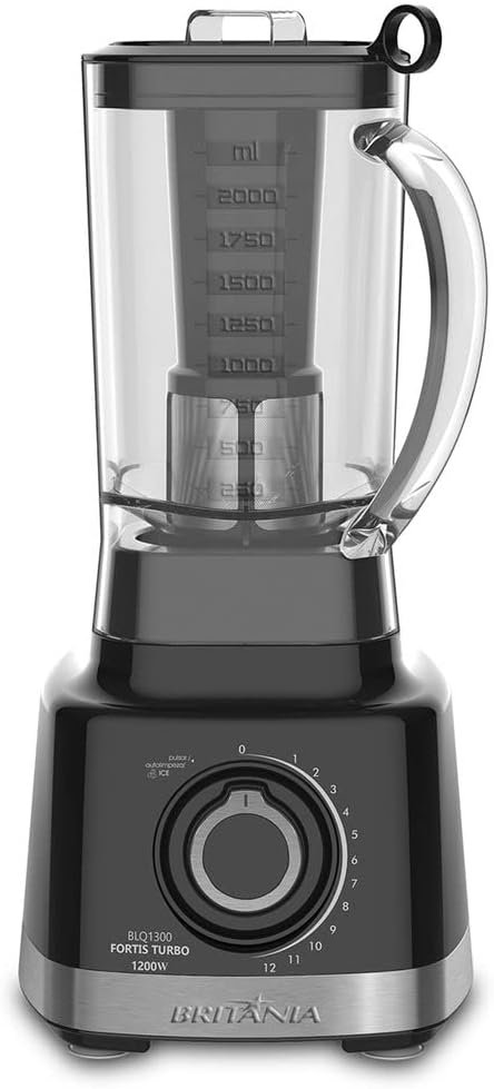 Britânia Blq1300p - Liquidificador Turbo, 1400W, 3L, Chumbo, 220v, Preto - Imagem 2