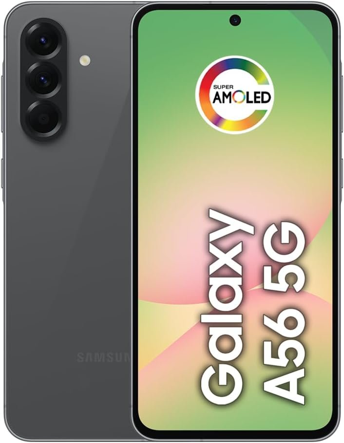 Smartphone Samsung Galaxy A56 5G 256GB, 8GB RAM, Câmera 50MP, IP67, Super AMOLED 6.7", Recursos AI, Preto