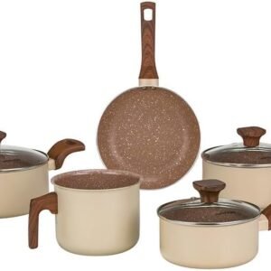 Mimo Style Jogo de 5 Panelas Alumínio Indução Pratic Cook Crema Mimo Style Jogo de 5 Panelas Alumínio Indução Pratic Cook Crema