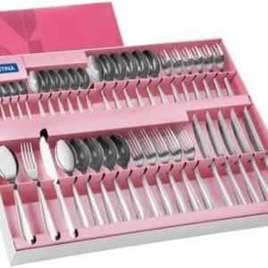 Faqueiro Aço Inox com Faca para Churrasco com 42 Peças Tramontina Laguna.