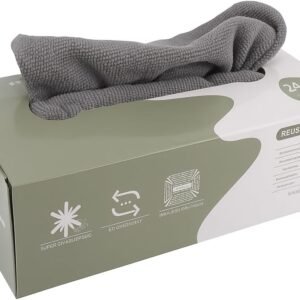 Pano de Limpeza Microfibra Multiuso, 20 Peças, 20x20cm (Cinza), Alta Absorção, Reutilizável, Cozinha, Carro, Poeira, Superfícies