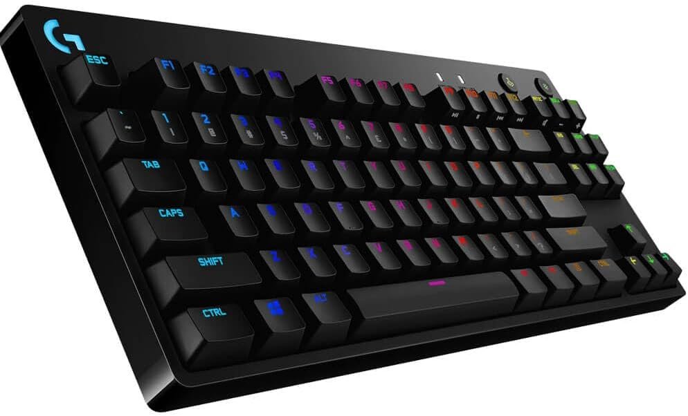 Teclado Mecânico Gamer Logitech G PRO com Layout US, RGB LIGHTSYNC, Design TKL, Cabo Destacável e Switch Exclusivo GX Blue Clicky - Imagem 3
