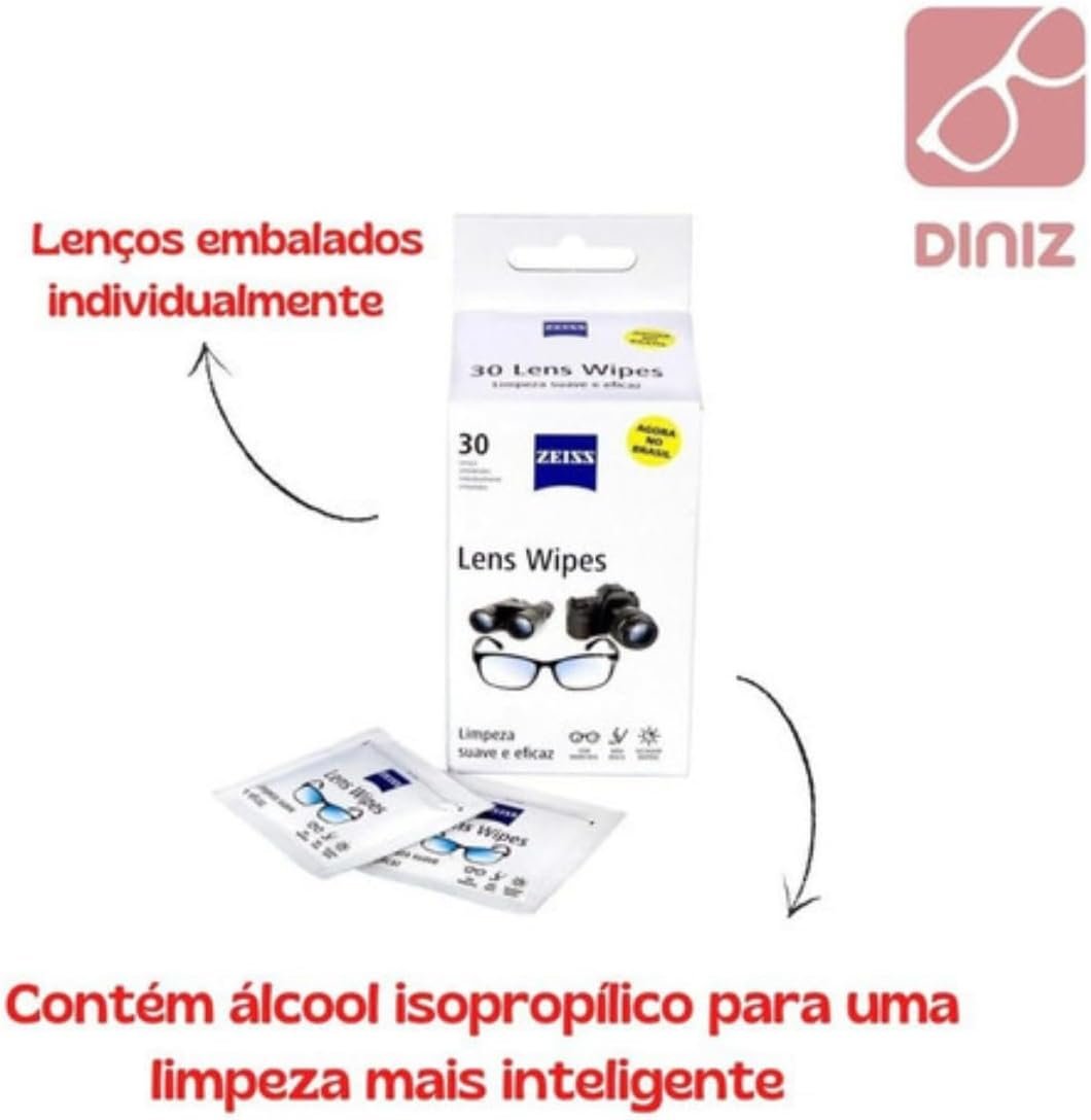 Zeiss Lens Wipes - Lenços para limpeza de lentes e telas digitais (30) - Imagem 2