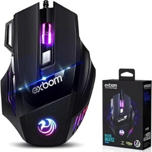 Mouse Gamer Anúbis 7 Botões 3200 DPI Ajustável LED RGB Alta Precisão e Velocidade Jogos Trabalho Estudos Cabo Reforçado Super Rápido Ergonômico Antideslizante Clique Duplo Premium – Preto Mouse Gamer Anúbis 7 Botões 3200 DPI Ajustável LED RGB Alta Precisão e Velocidade Jogos Trabalho Estudos Cabo Reforçado Super Rápido Ergonômico Antideslizante Clique Duplo Premium – Preto