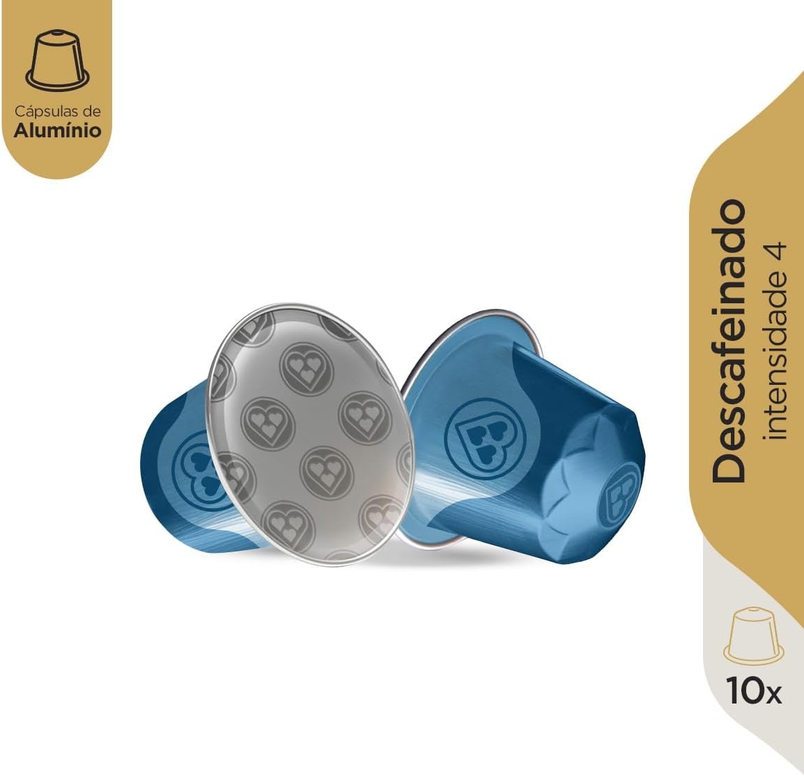 3 Corações Cápsulas de Café Descafeinado, Compatíveis com Nespresso, contém 10 cápsulas - Imagem 2