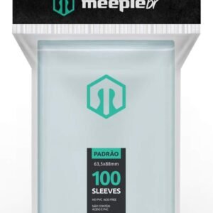 MeepleBR Sleeves – PADRÃO (63,5x88mm), 100 Unidades, TCG, Plástico para Proteção de Cartas