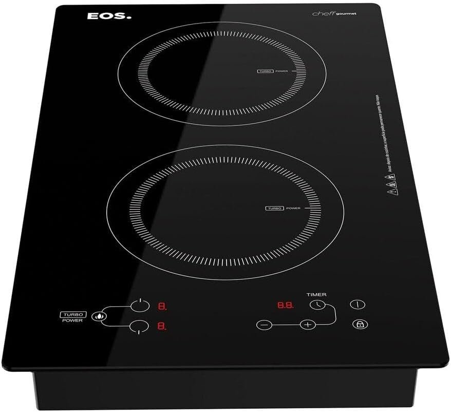 Cooktop de Indução 2 Bocas Portátil Eos Cheff Gourmet Preto 3300w Eci02epp 220v - Imagem 2