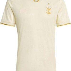 CAMISA DE TIME FLAMENGO BEJE 2025/26 CAMISETA DE FUTEBOL MASCULINO