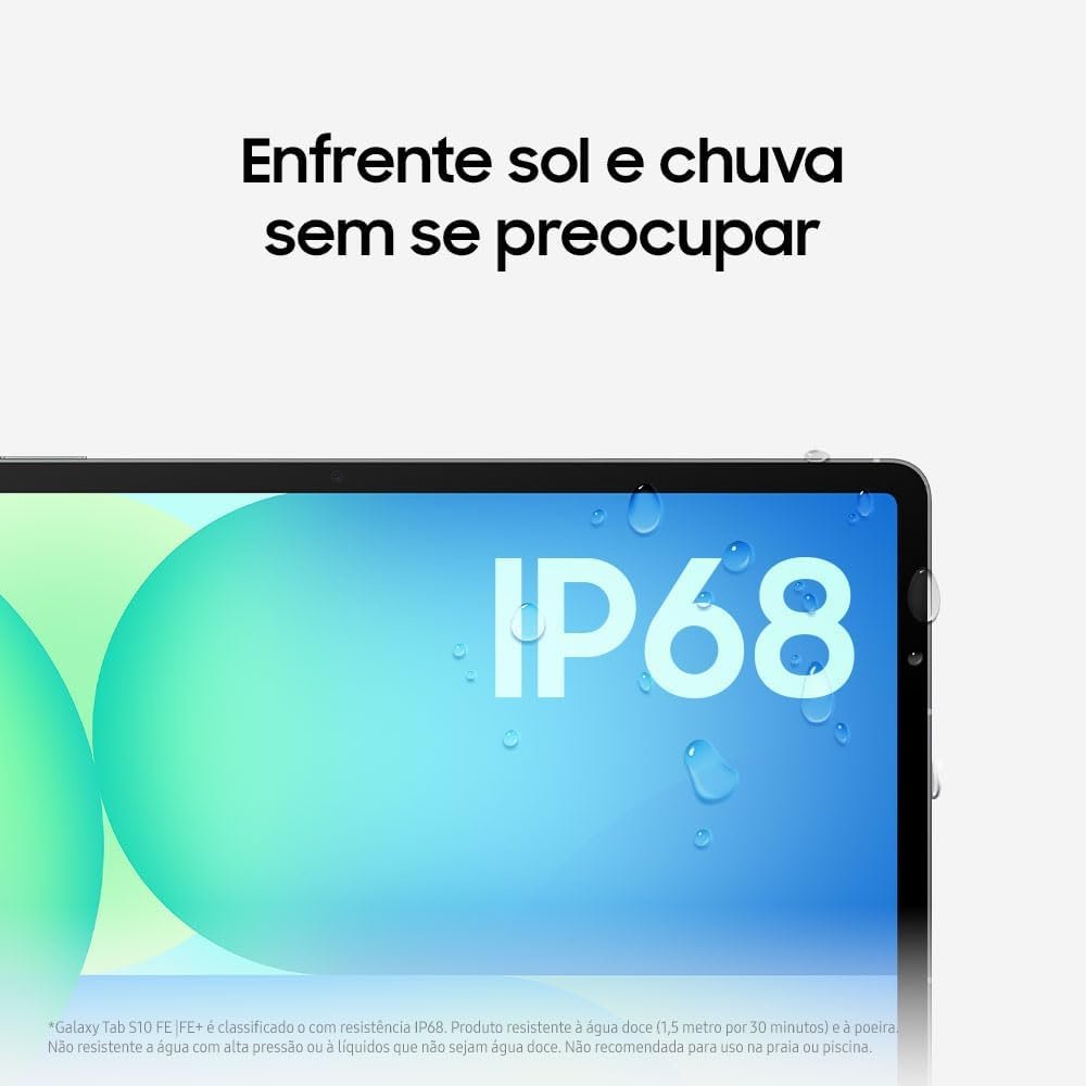 Tablet Samsung Galaxy Tab S10 FE, Cinza, 128GB, 8GB RAM, Tela Imersiva de 10.9" 90Hz, Camera Traseira de 13MP, Câmera Frontal de 12MP Ultra Wide, Wifi 6, IP68, Android 15 - Imagem 9