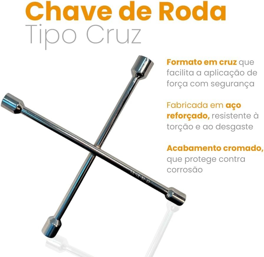Kit Estepe Carro Macaco Triangulo Chave Roda Cabo De Chupeta - Imagem 5