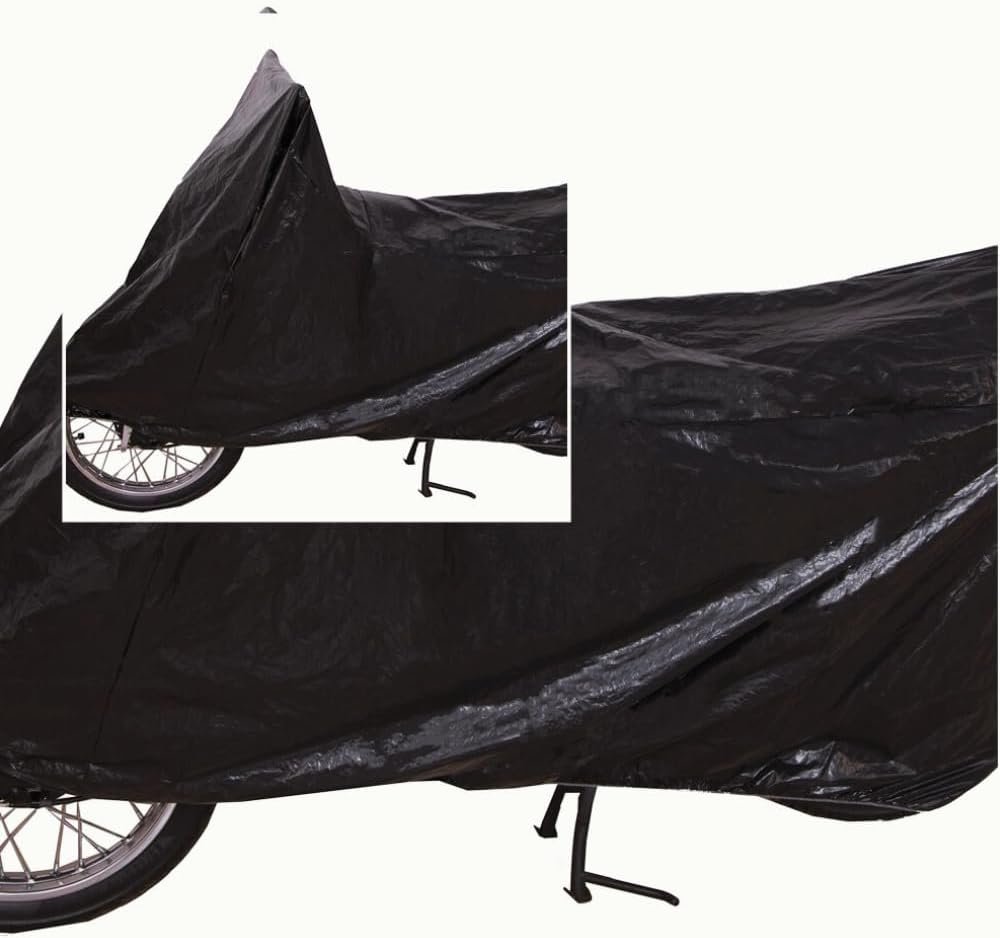 Capa de Cobrir Moto Impermeável Protetora Universal para Motocicleta, Preta, PVC Proteção UV Capa de Chuva e Sol Fácil Colocação