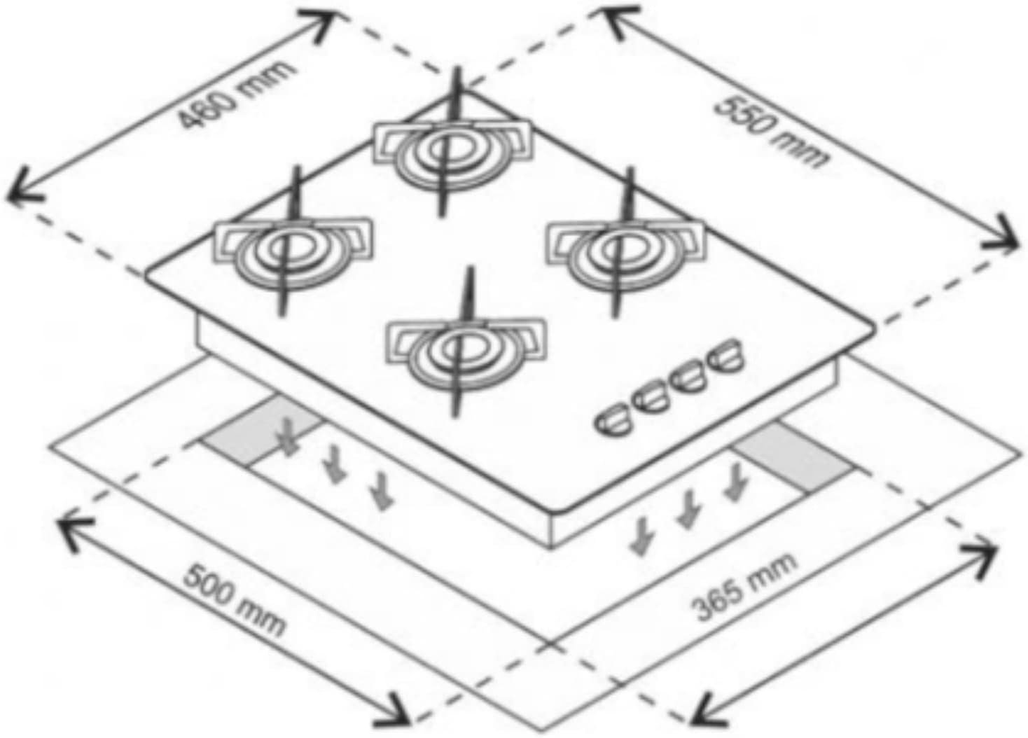 Cooktop 4 bocas Chamalux ultra chama Bivolt Trempe de Chapa Preto - Imagem 5