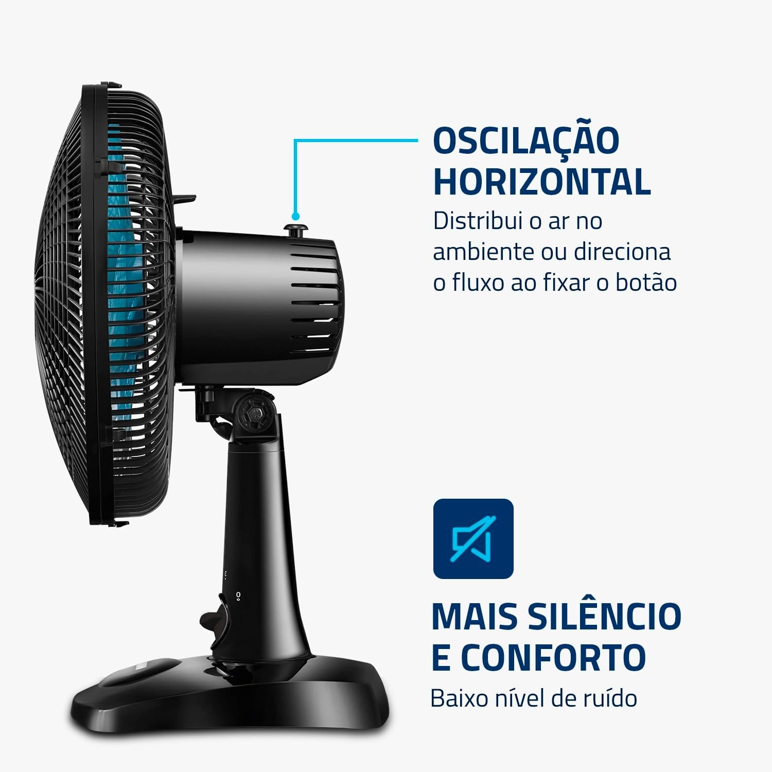 Ventilador de Mesa Mondial 110V, 30cm, 6 pás, Super Power - VSP-30-AP - Imagem 5