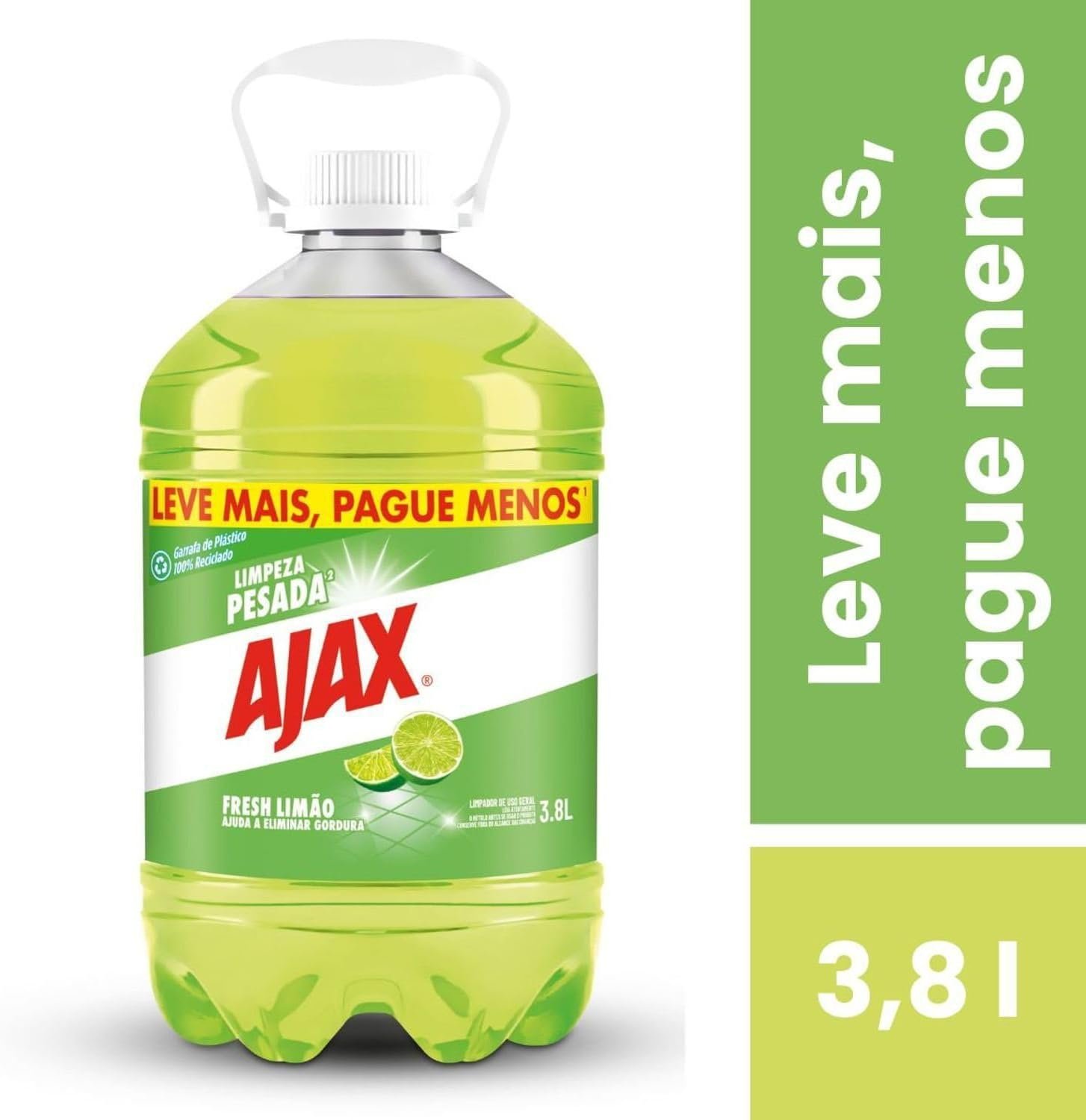 Limpador Ajax Fresh Lemon 3,8L Tamanho Família - Imagem 7