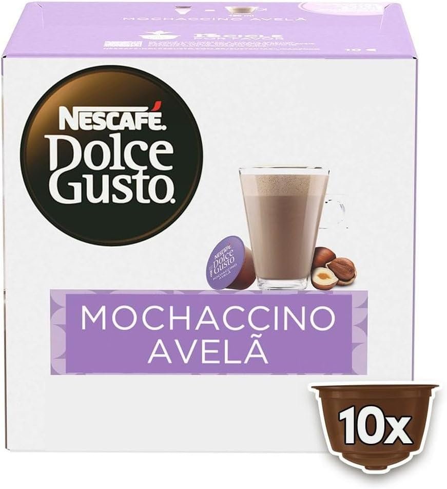 Dolce Gusto Mochaccino Em Cápsula Avelã Nescafé Caixa 170G 10 Unidades