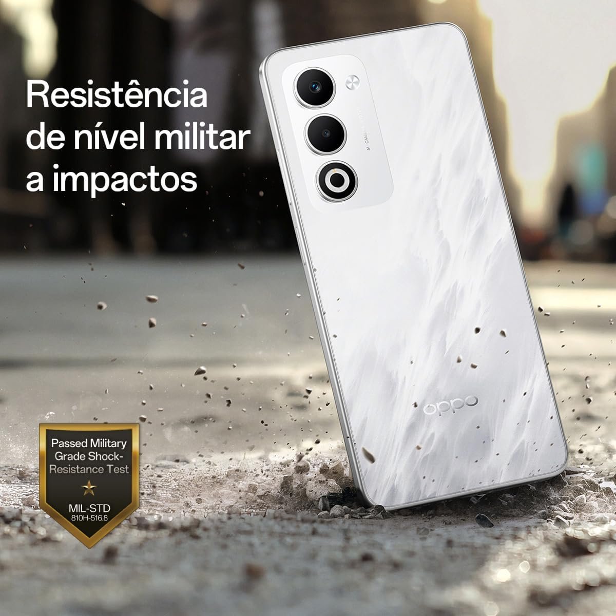 Smartphone OPPO A5 256GB 6GB RAM Bateria 6000mAh 45W 50MP AI Câmera BRANCO - Imagem 4