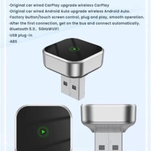 Adaptador Wireless CarPlay e Android Auto 2 em 1 (Versão 2025), Conversor de Cabo para Sem Fio, Dongle USB Mini de Liga de Alumínio, Plug & Play, Encaixe Angular Discreto, Sem Atrasos para Carros 2016 Adaptador Wireless CarPlay e Android Auto 2 em 1 (Versão 2025), Conversor de Cabo para Sem Fio, Dongle USB Mini de Liga de Alumínio, Plug & Play, Encaixe Angular Discreto, Sem Atrasos para Carros 2016