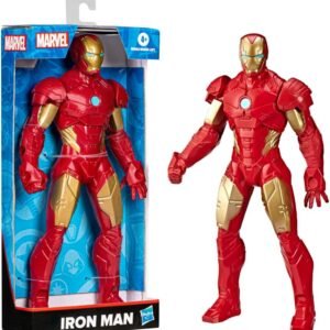 Marvel, Action Figure, Homem de Ferro, Mighty Hero Series – Brinquedo de Herói com 24 cm, Articulado – A partir de 4 Anos